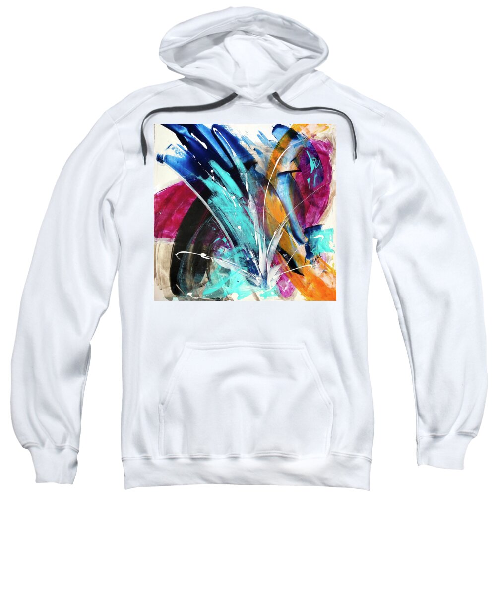 Art Print Sweatshirt featuring the painting The silver lining to a heart by Eric Fischer