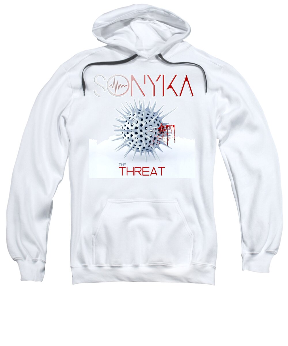 Album Cover Sweatshirt featuring the digital art The Threat by Sonyka