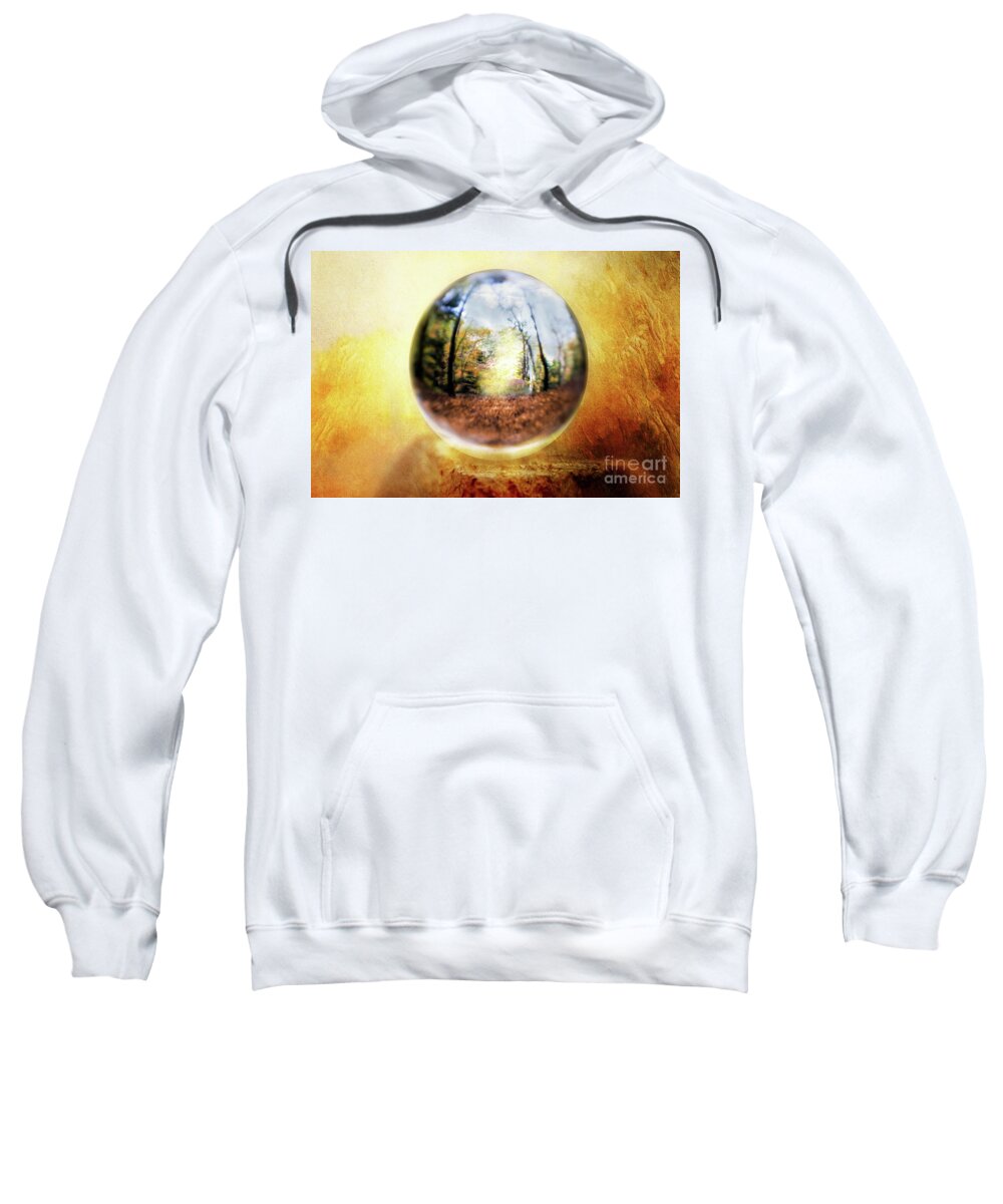 Hocking Hills Sweatshirt featuring the mixed media Through The Looking Glass by Ed Taylor