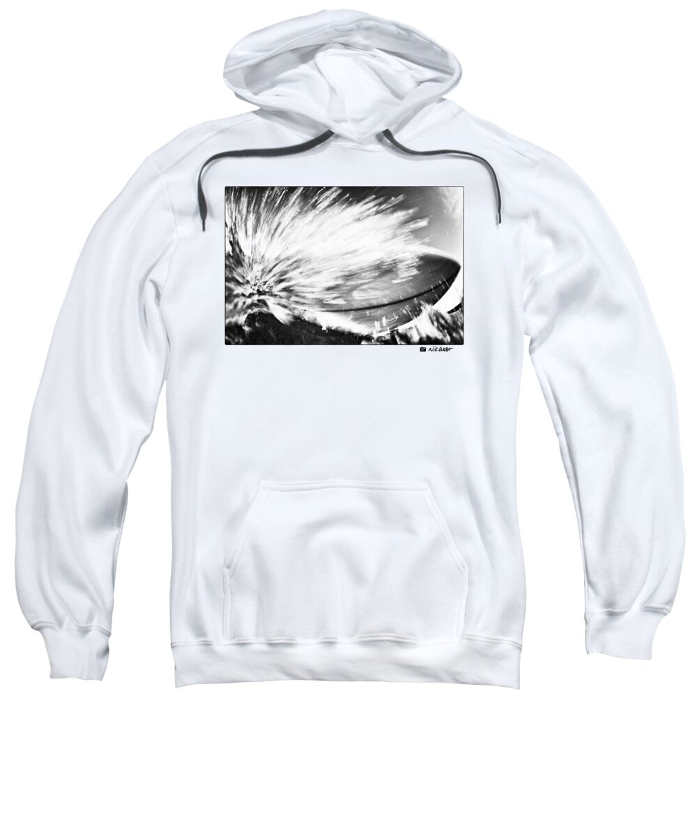Surfing Sweatshirt featuring the photograph tom's board signature T by Nik West