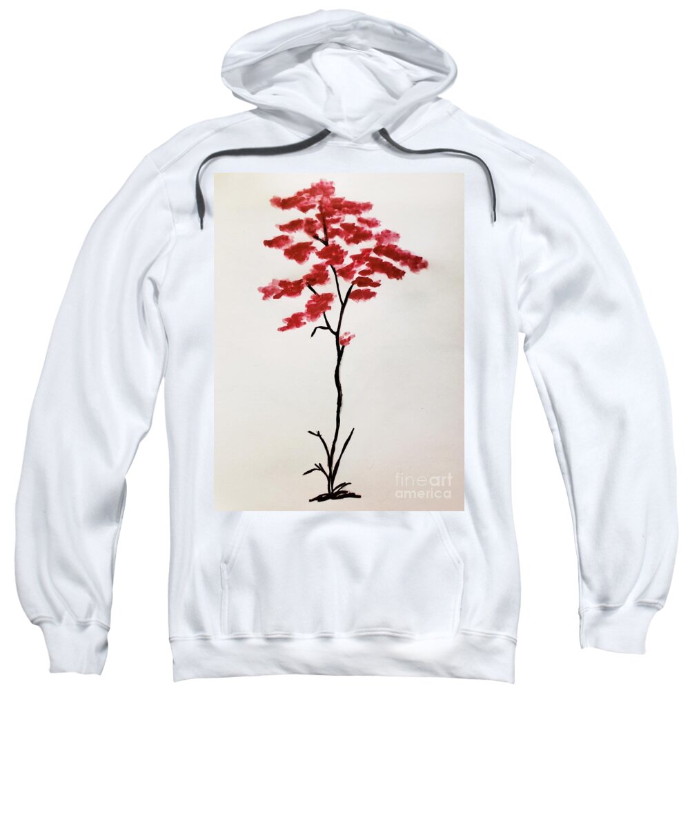 Balance Sweatshirt featuring the painting Tree of Grace by Margaret Welsh Willowsilk