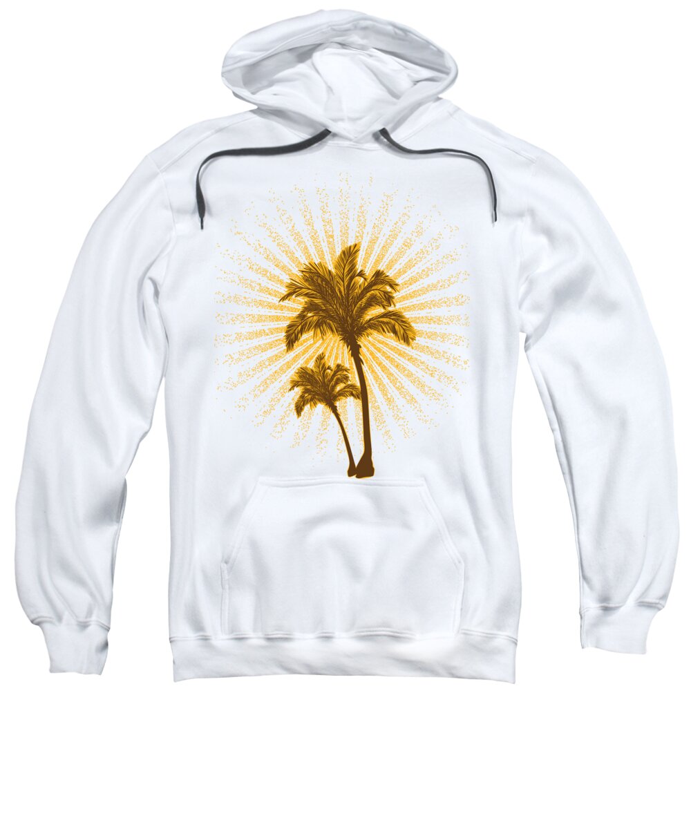 Beach Sweatshirt featuring the digital art Tropical Hot Day by Jacob Zelazny