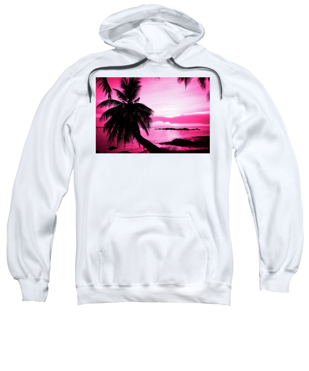 Sunset Sweatshirt featuring the photograph Tropical Pink by Josu Ozkaritz