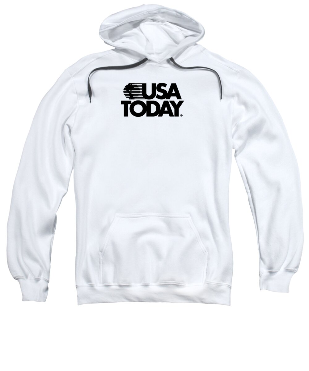 Usa Today Retro Sweatshirt featuring the digital art USA TODAY Retro Black Logo  by Gannett Co