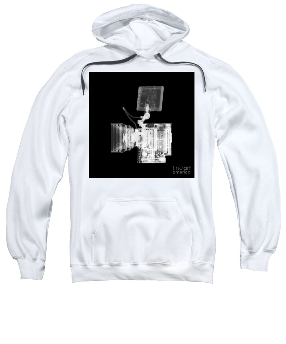 Black Sweatshirt featuring the photograph Video camera, X-ray. by Science Photo Library