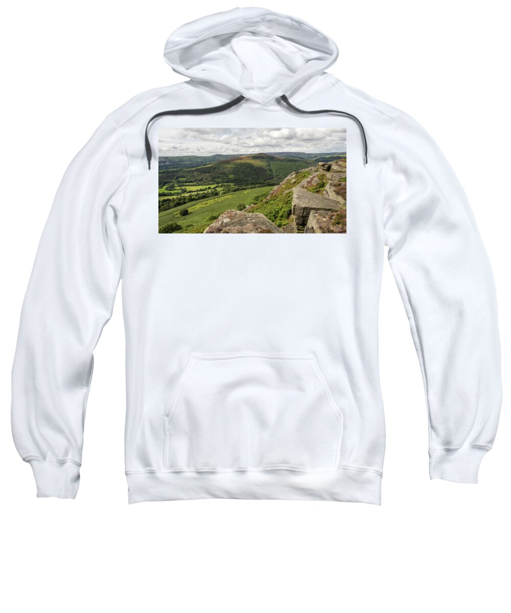 Blue Sky Sweatshirt featuring the photograph View to Win Hill by Spikey Mouse Photography