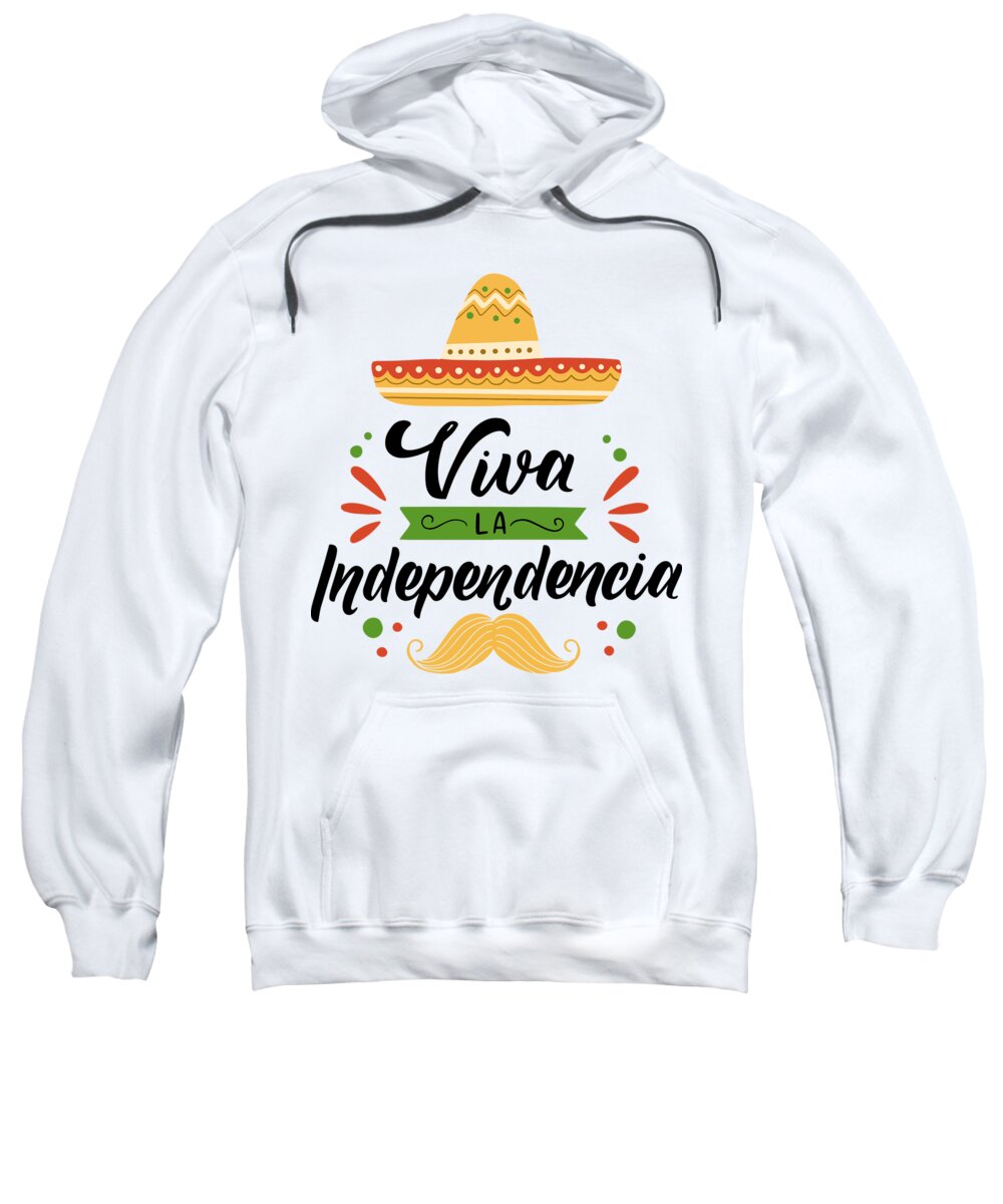 Mexico Shirt Sweatshirt featuring the digital art Viva La Independencia by Mounir Khalfouf
