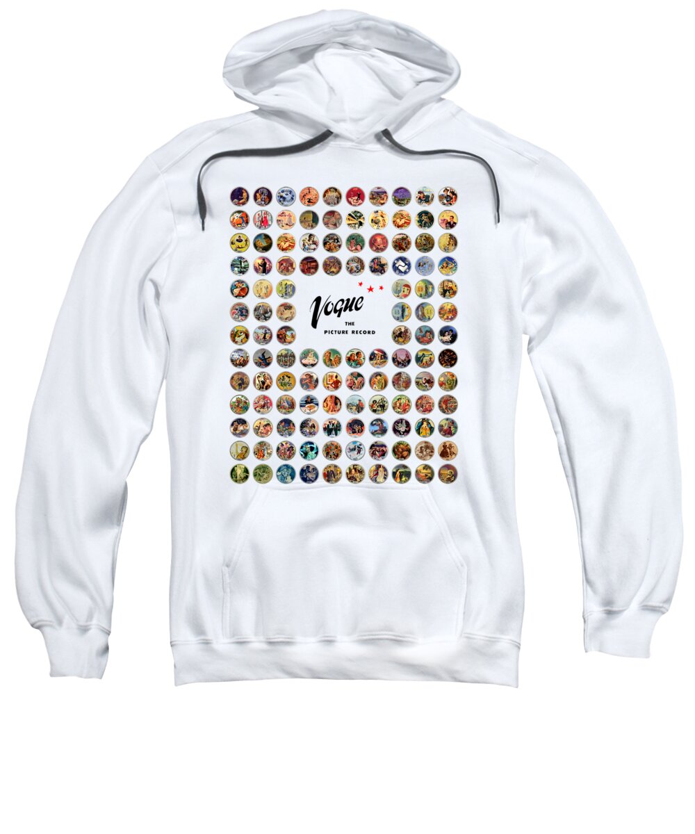 Vogue Picture Record Sweatshirt featuring the digital art Complete Vogue Picture Records by Studio B Prints