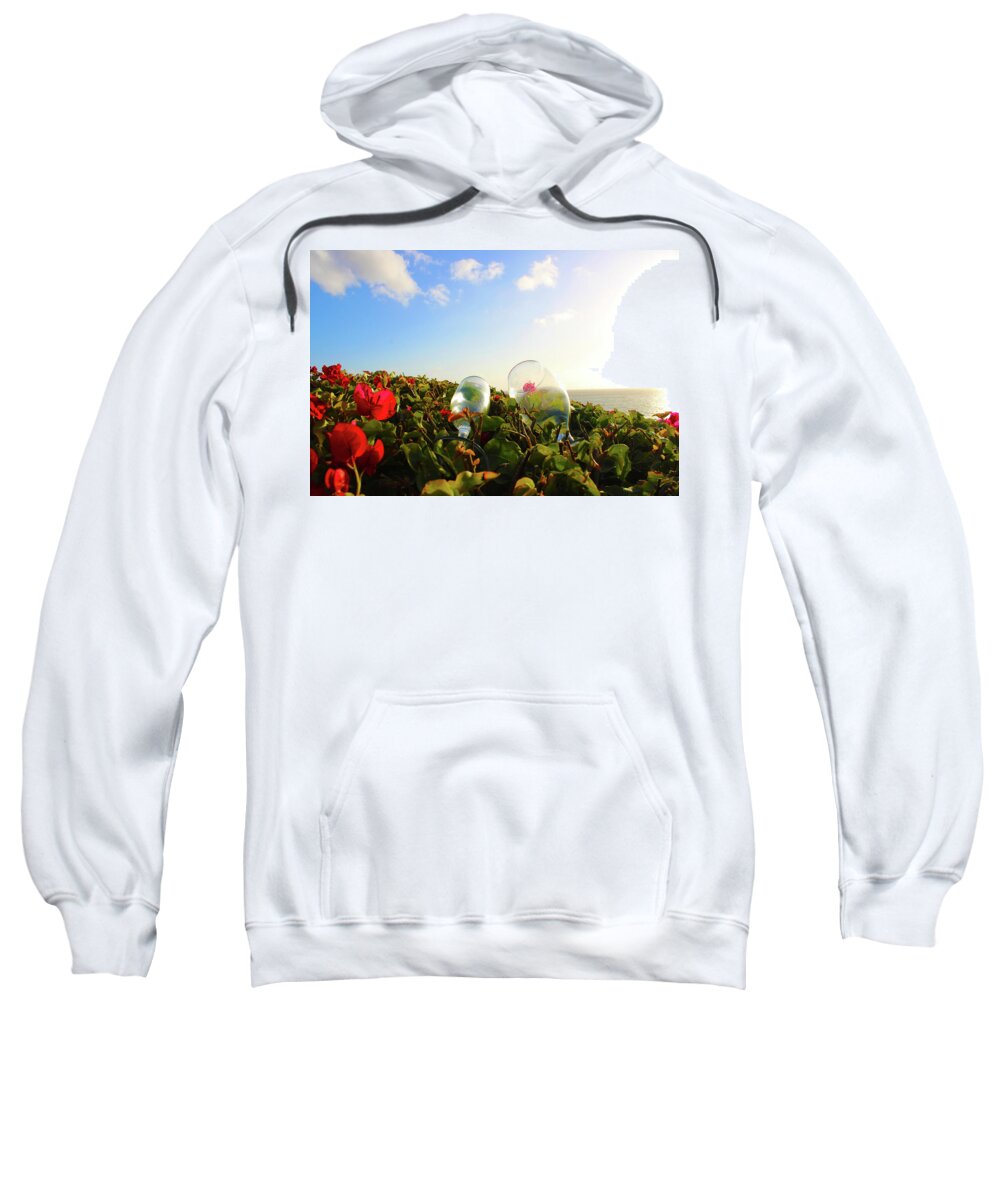 Flowers Sweatshirt featuring the photograph Wine on the Beach by Marcus Jones