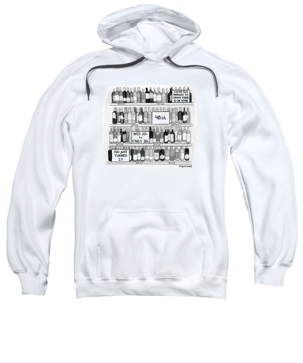 Captionless Sweatshirt featuring the drawing You're Old Enough by Amy Kurzweil