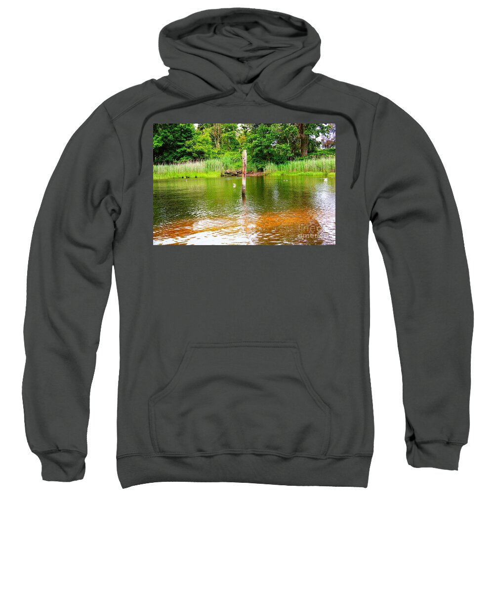 Water Sweatshirt featuring the photograph Old Weathered Pilling by Judy Palkimas