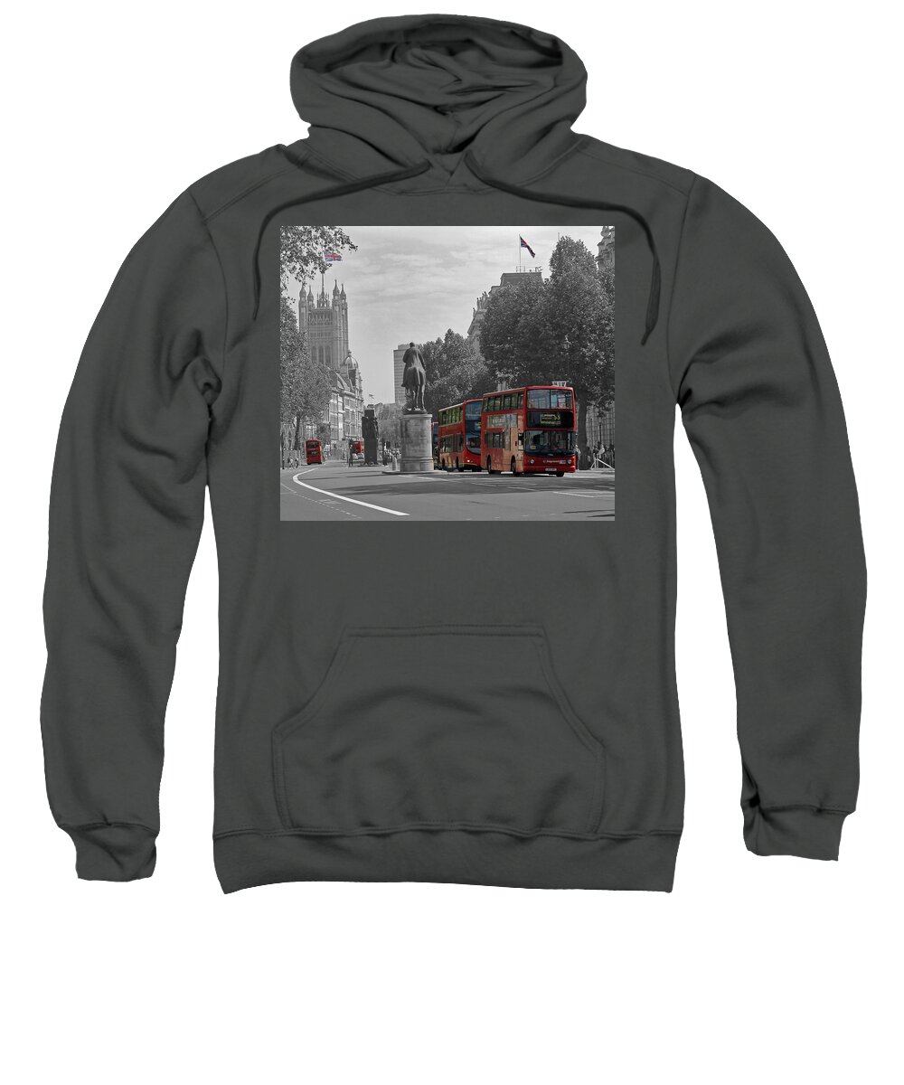 London Sweatshirt featuring the photograph Routemaster London Buses by Tony Murtagh