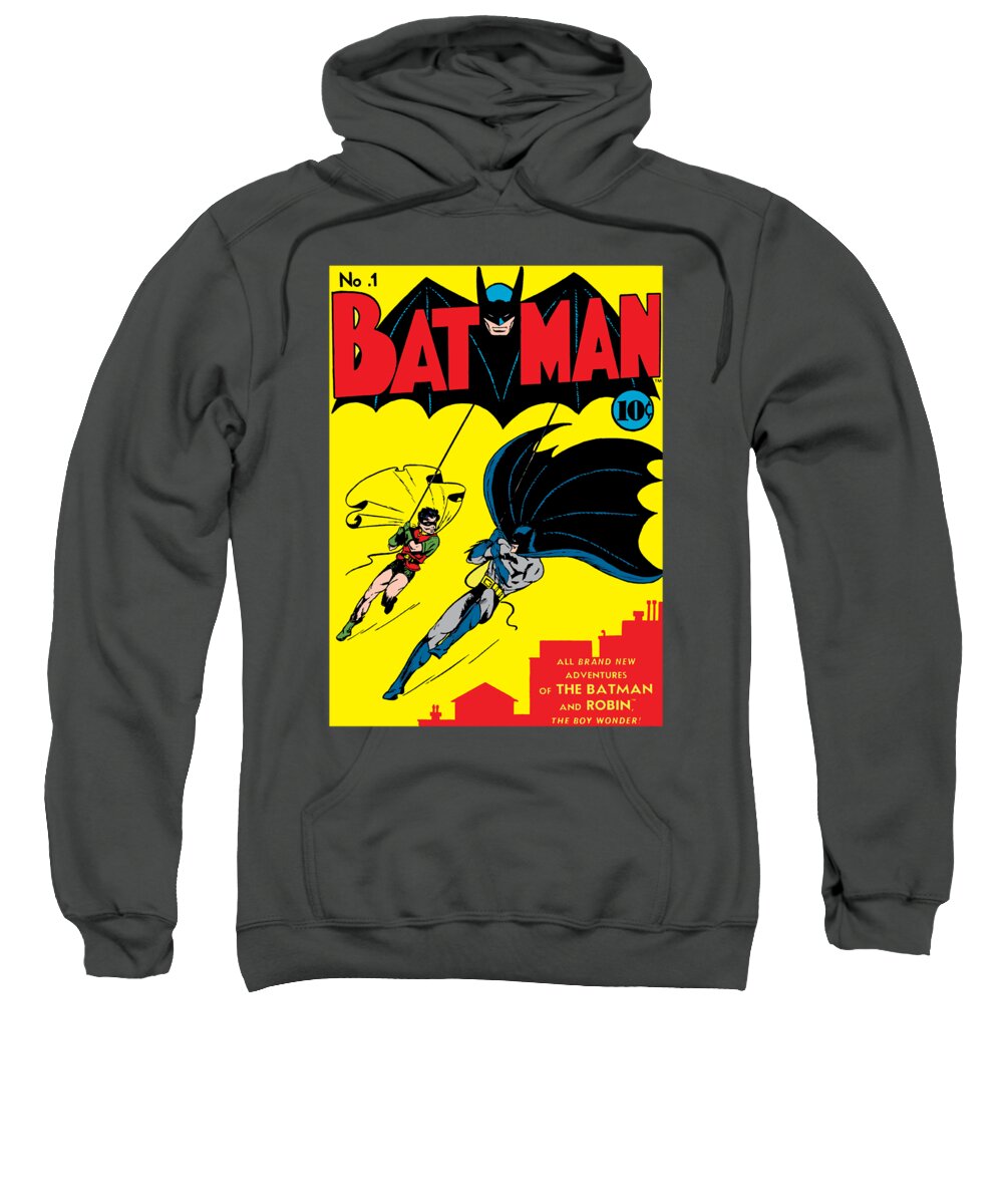 Sweatshirt featuring the digital art Batman - Batman First by Brand A