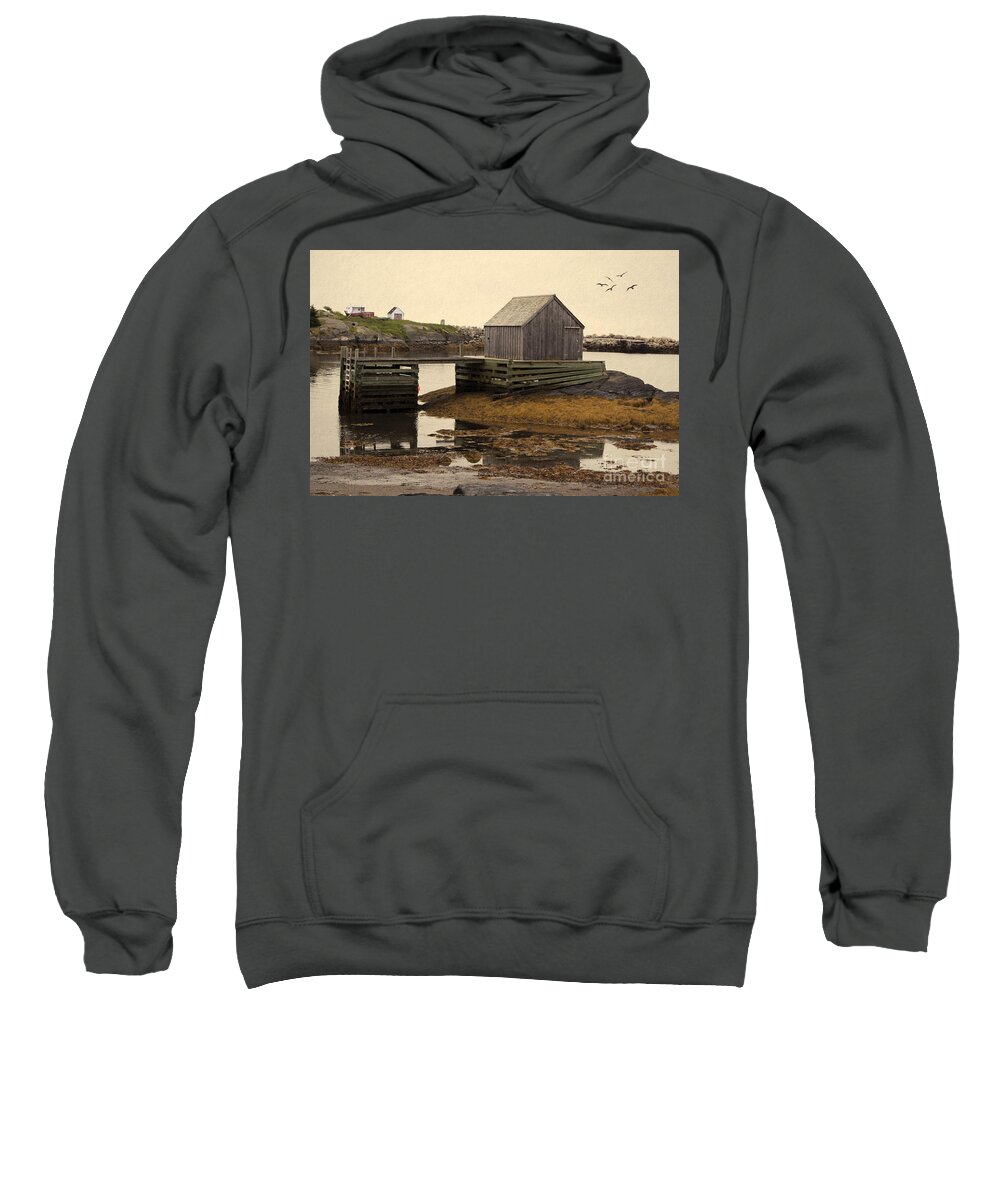Canada Sweatshirt featuring the photograph Coastal Quaint by Karin Pinkham