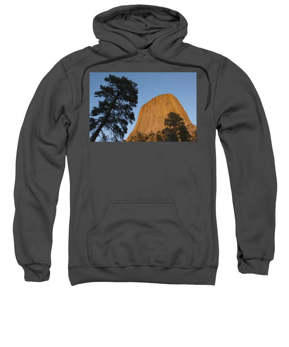 Kevin Schafer Sweatshirt featuring the photograph Devils Tower National Monument Wyoming by Kevin Schafer