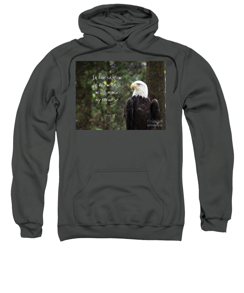 Bald Eagle Sweatshirt featuring the photograph Eagle Scripture by Jill Lang