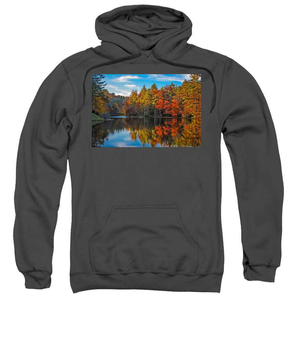 North Carolina Sweatshirt featuring the photograph Fall Reflection #1 by Ronald Lutz