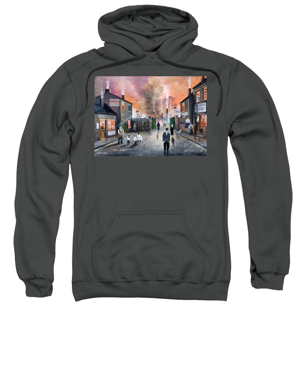 England Sweatshirt featuring the painting Images Of The Black Country - England by Ken Wood