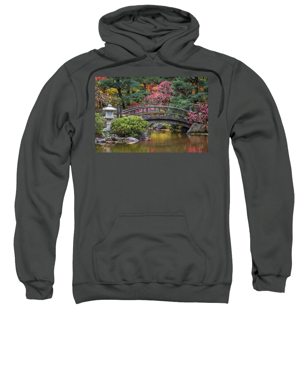Japanese Gardens Sweatshirt featuring the photograph Japanese Bridge #1 by Sebastian Musial