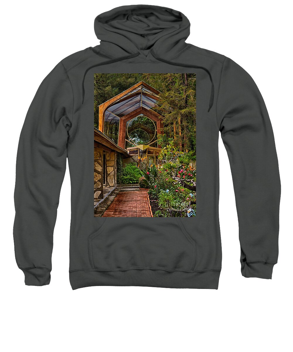 Palosverdes Sweatshirt featuring the photograph The Wayfarers Chapel #1 by Donna Greene
