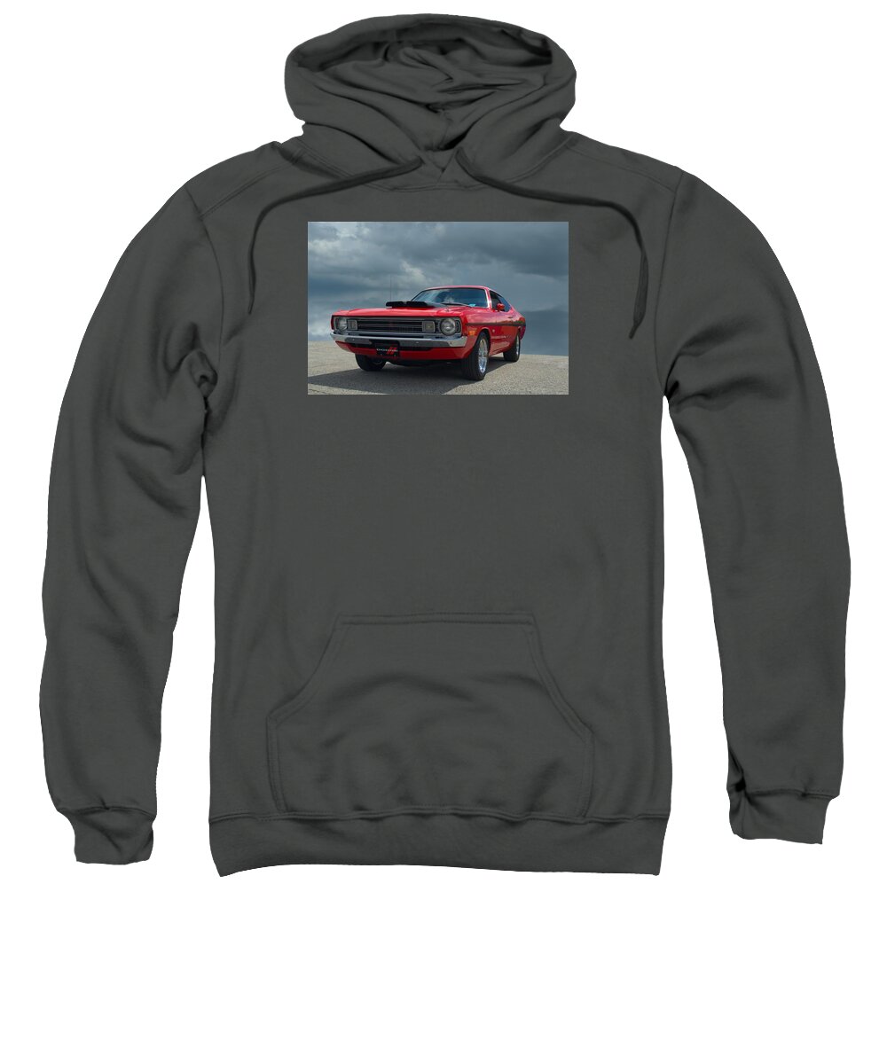 1972 Sweatshirt featuring the photograph 1972 Dodge Demon by Tim McCullough