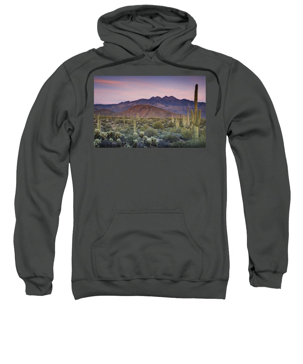 Sunset Sweatshirt featuring the photograph A Desert Sunset #3 by Saija Lehtonen