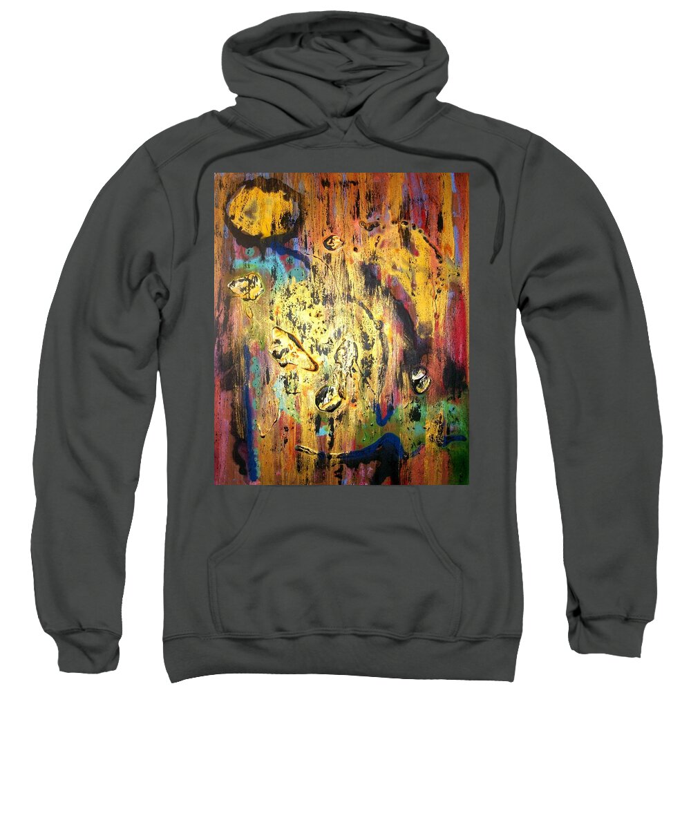 Acrylic Sweatshirt featuring the painting Barcelona II by Cleaster Cotton