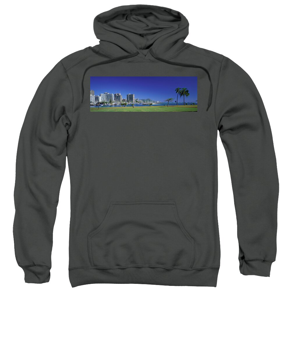 Photography Sweatshirt featuring the photograph Honolulu Hawaii #2 by Panoramic Images