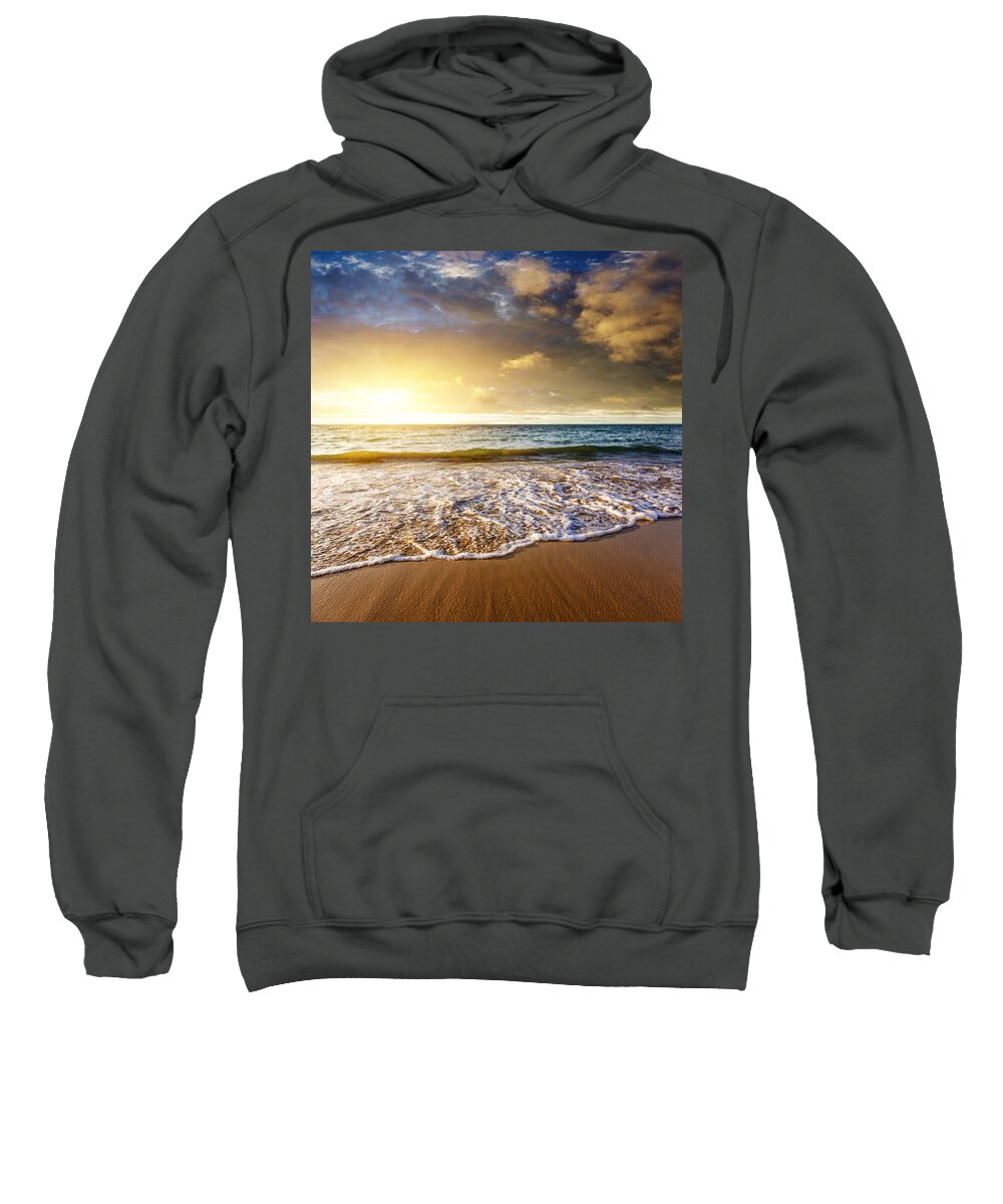 Skyscape Sweatshirt featuring the photograph Seashore #2 by Carlos Caetano