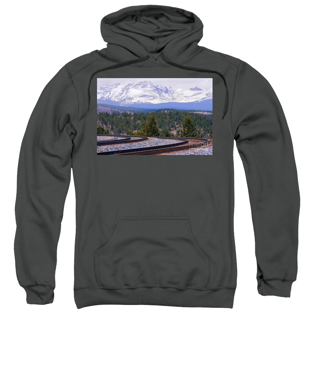 Union Pacific Sweatshirt featuring the photograph Freight on the Divide #4 by Steven Krull