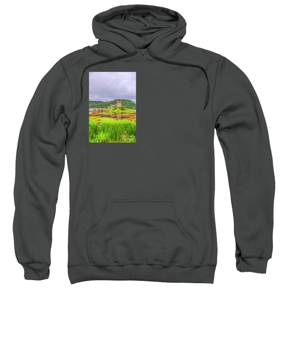 Ancient Sweatshirt featuring the photograph Famous Eilean Donan castle, Scotland by Patricia Hofmeester