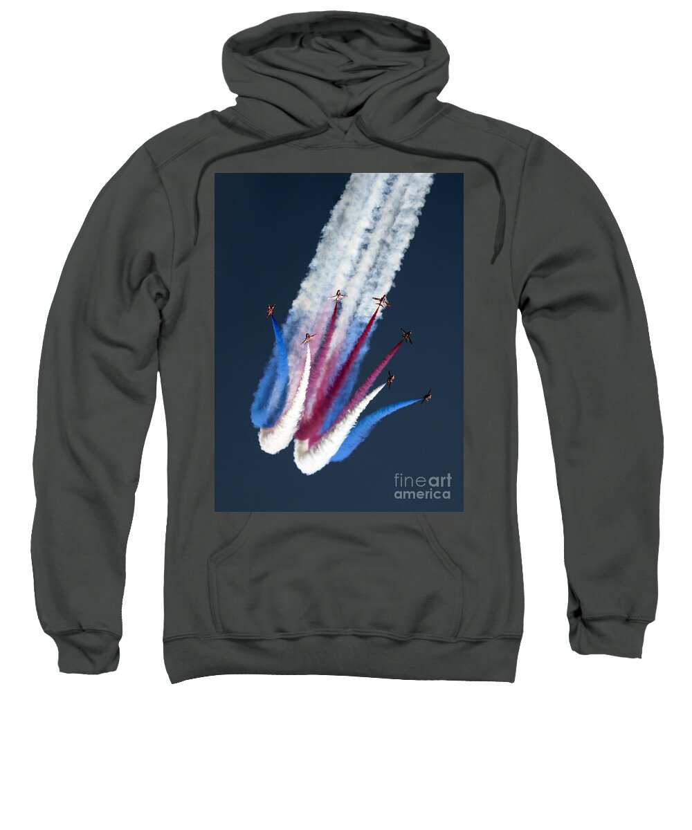 Red Arrows Sweatshirt featuring the photograph Red Arrows #50 by Ang El