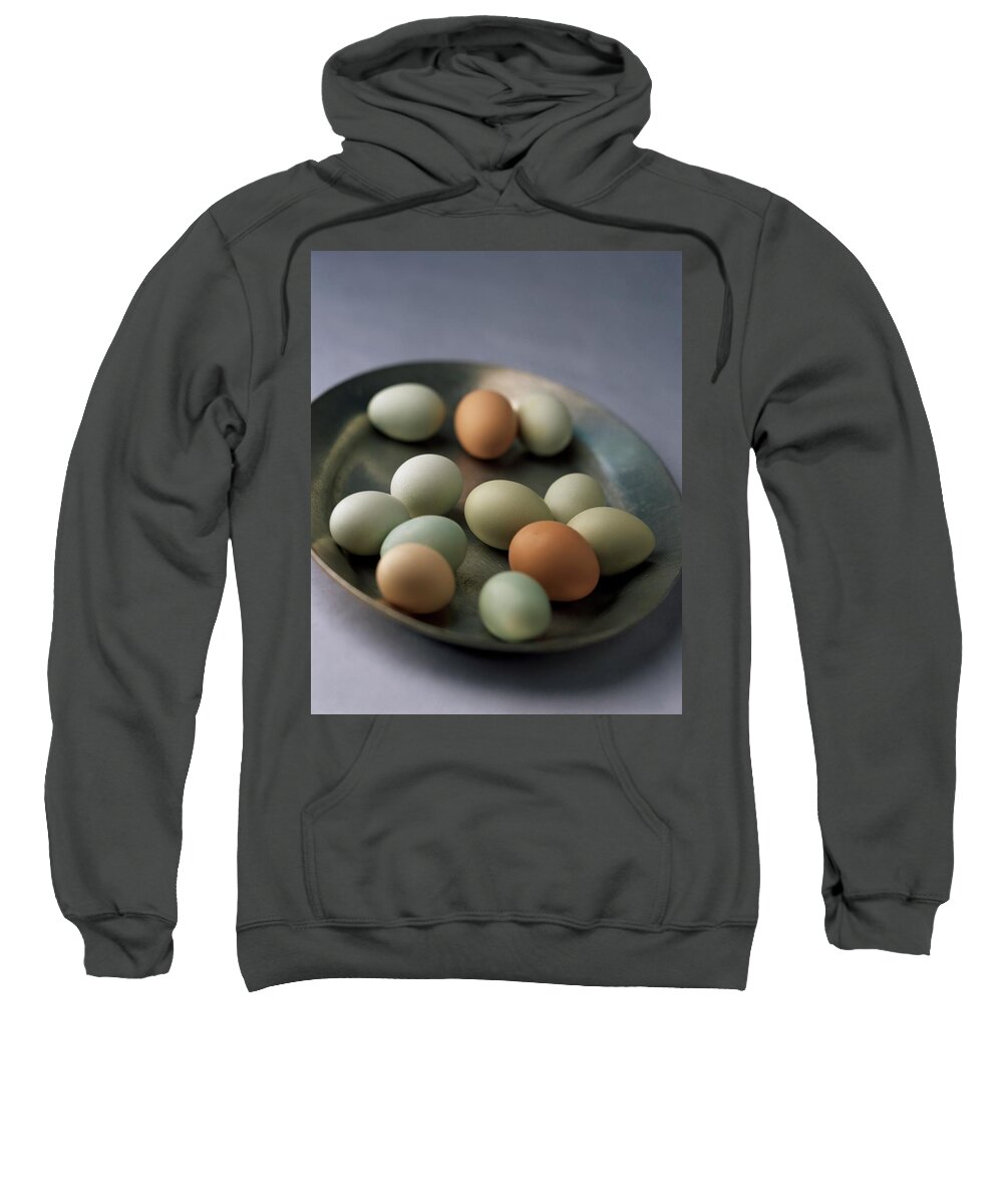 Cooking Sweatshirt featuring the photograph A Bowl Of Eggs by Romulo Yanes
