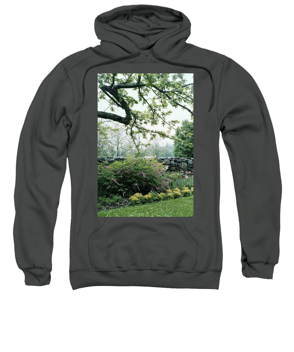 Nobody Sweatshirt featuring the photograph A Flower Bed In Mrs. Frank Audibert's Garden by Samuel H. Gottscho