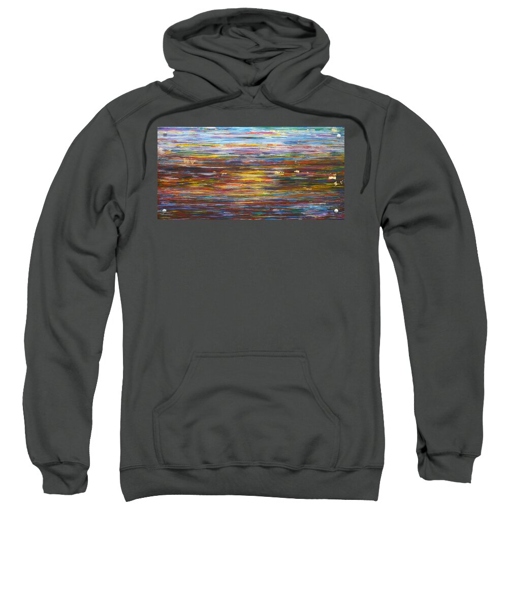 Artwork Sweatshirt featuring the painting A New York Minute by Jack Diamond