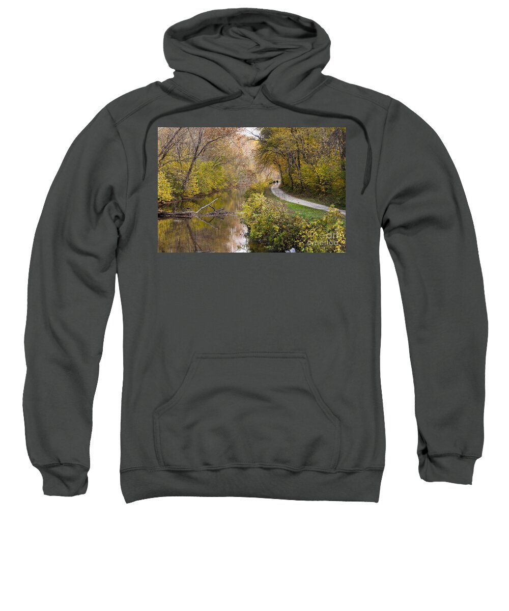 C&o Sweatshirt featuring the photograph A Walk on the C and O Canal Towpath in Maryland in Autumn by William Kuta