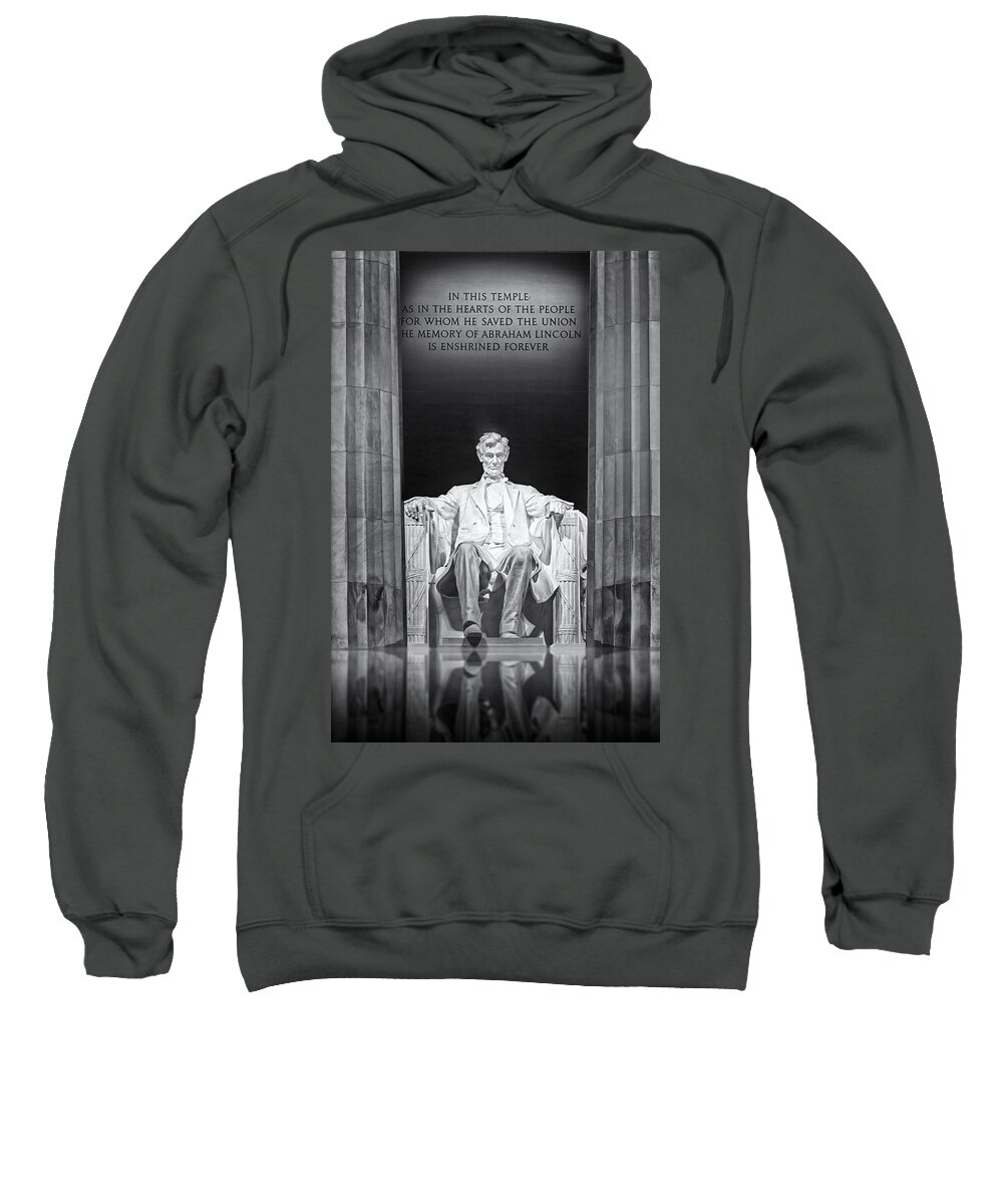 Abraham Lincoln Sweatshirt featuring the photograph Abraham Lincoln Memorial by Susan Candelario