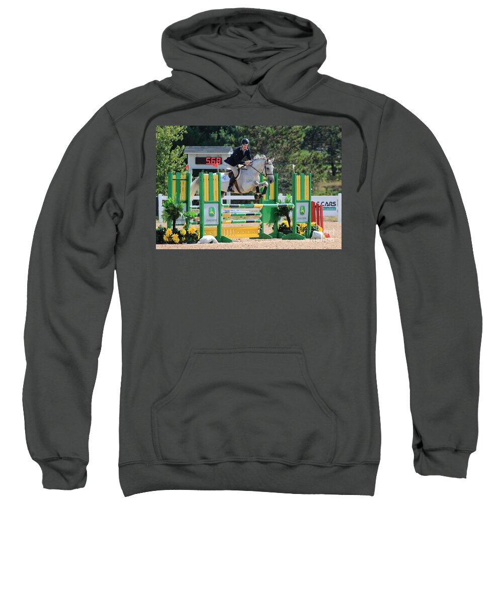 Horse Sweatshirt featuring the photograph Ac-jumper101 by Janice Byer