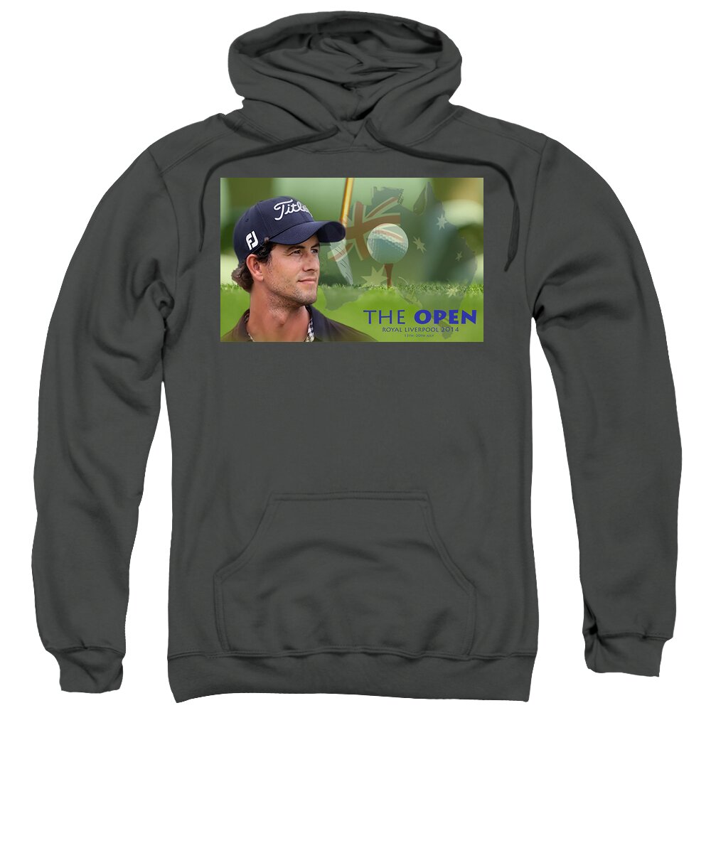 Golf Sweatshirt featuring the photograph Adam Scott by Spikey Mouse Photography