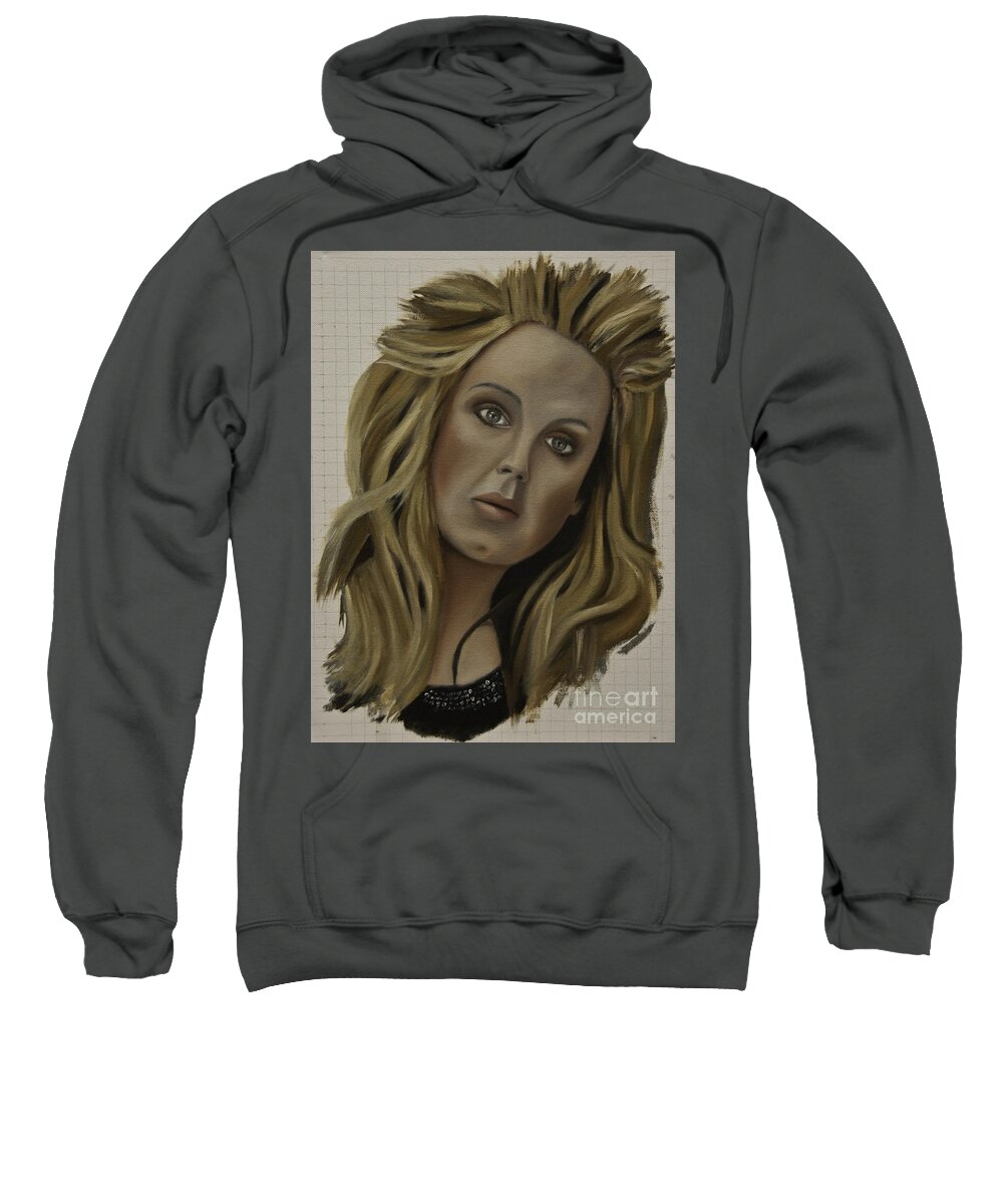 Adele Sweatshirt featuring the painting Adele by James Lavott