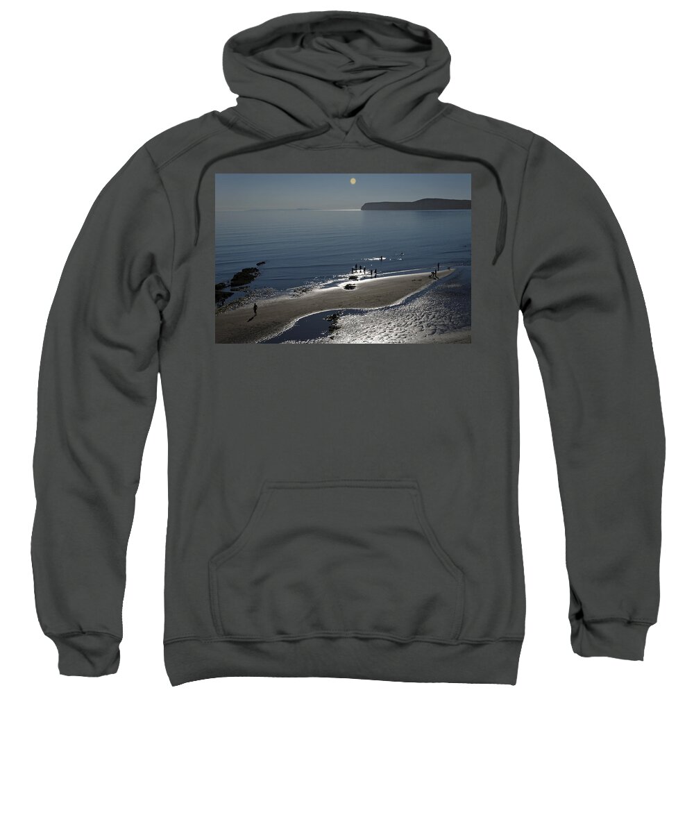 Britain Sweatshirt featuring the photograph Against The Light - Compton Bay by Rod Johnson
