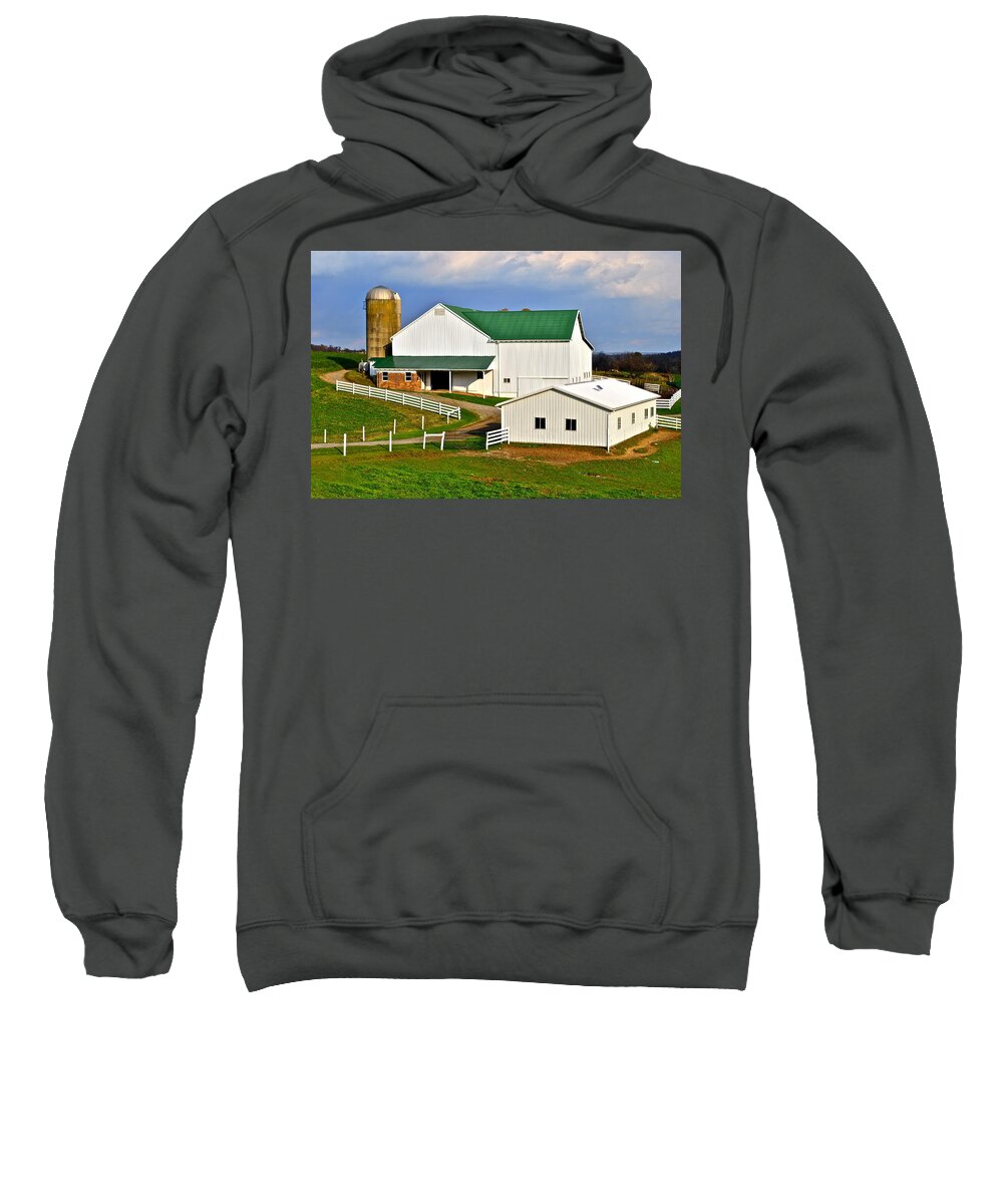 Amish Sweatshirt featuring the photograph Amish Living by Frozen in Time Fine Art Photography