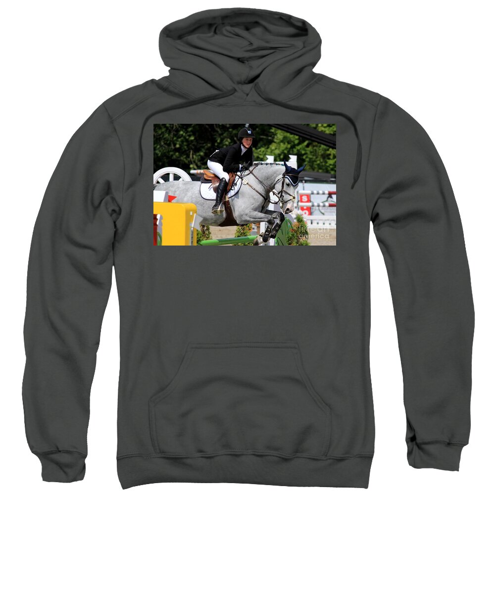 Horse Sweatshirt featuring the photograph An-s-jumper50 by Janice Byer