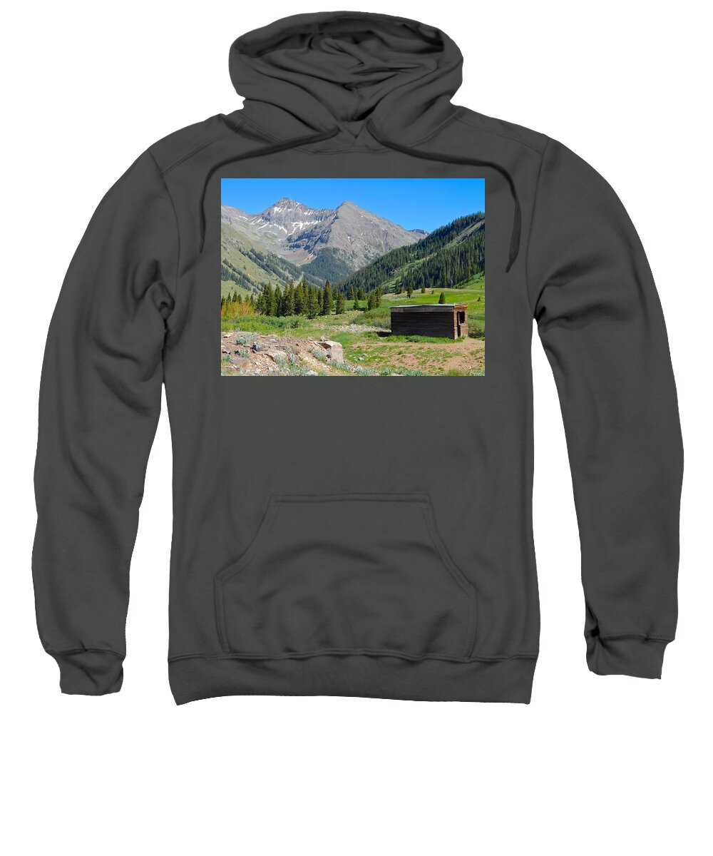 Photo Sweatshirt featuring the photograph Animas Forks Jail by Dan Miller