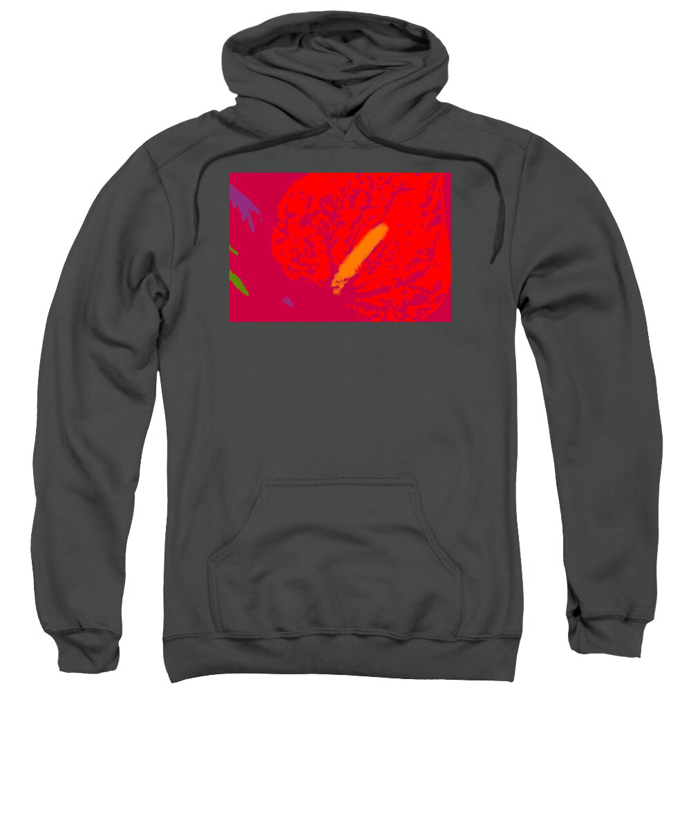 Antherium Sweatshirt featuring the photograph Antherium by James Temple