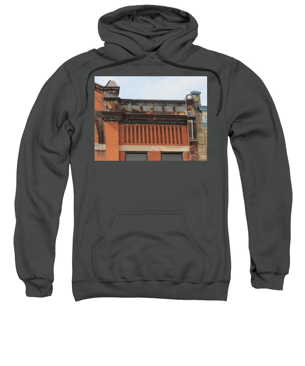 Architecture Sweatshirt featuring the photograph Architecture Close Up Brick Roof Detail by Anita Burgermeister