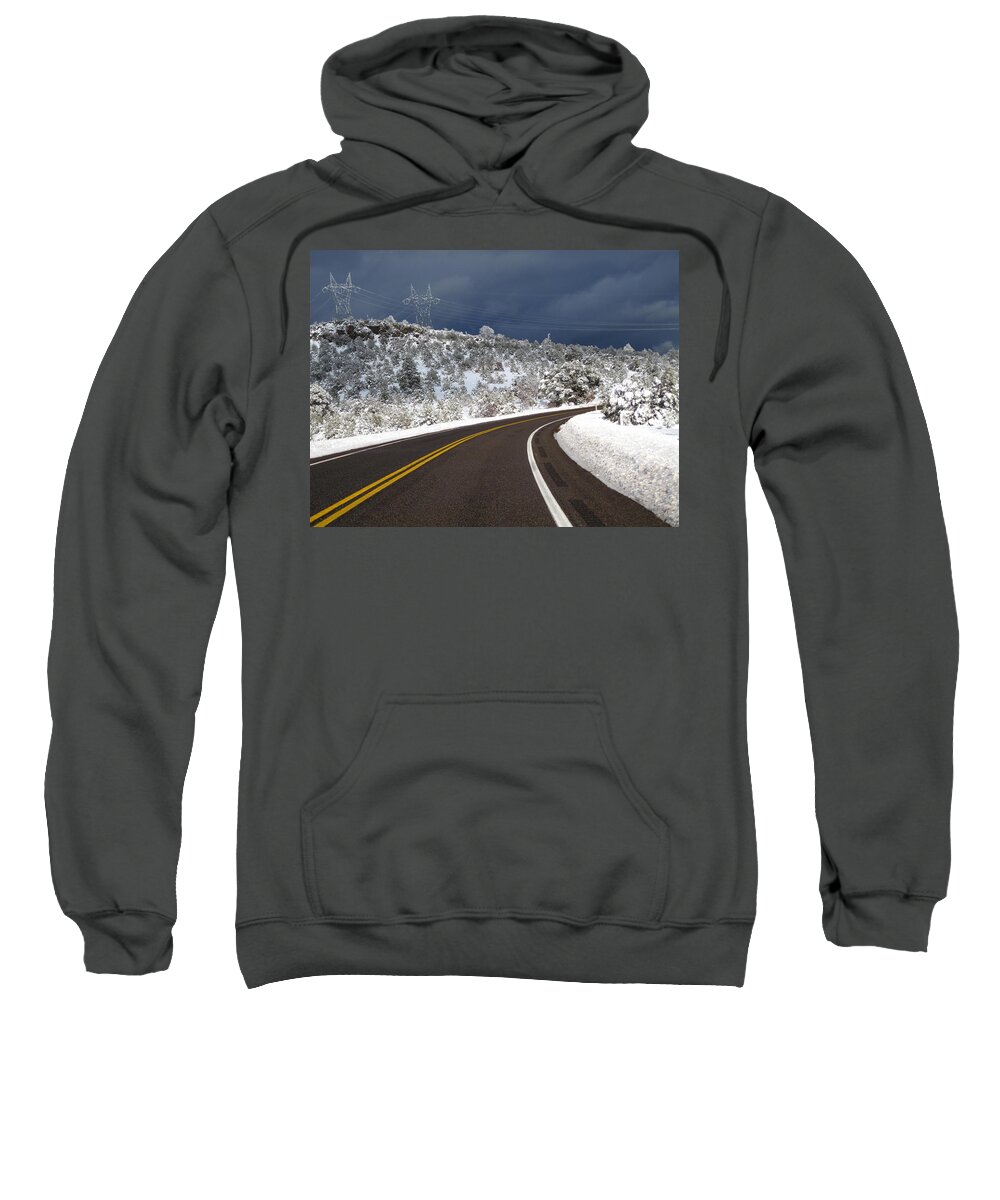  Sweatshirt featuring the photograph Arizona Snow 2 by Gregory Daley MPSA