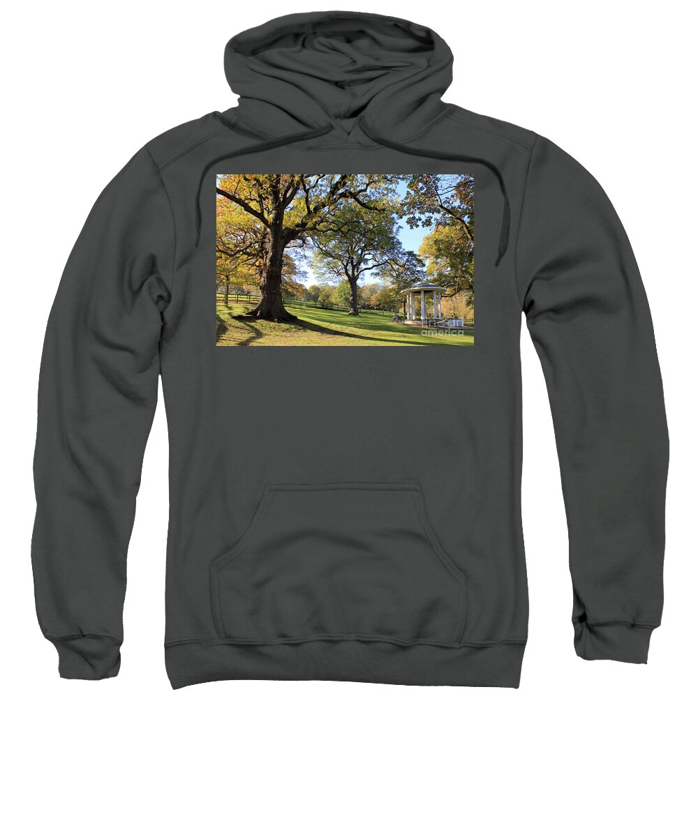 British English Countryside Landscape Sweatshirt featuring the photograph Autumn at Runnymede UK by Julia Gavin