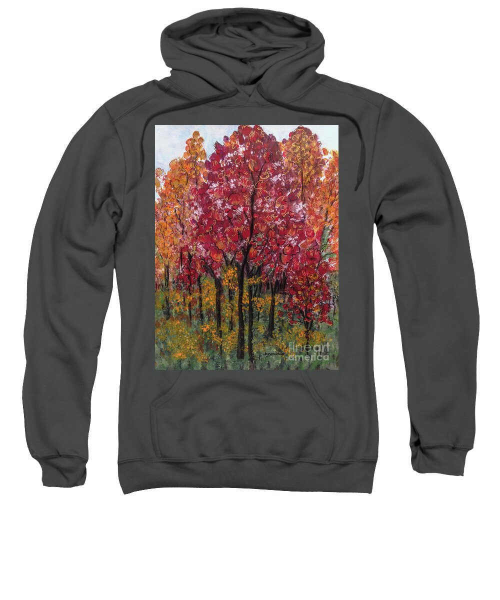 Autumn In Nashville Sweatshirt featuring the painting Autumn in Nashville by Holly Carmichael