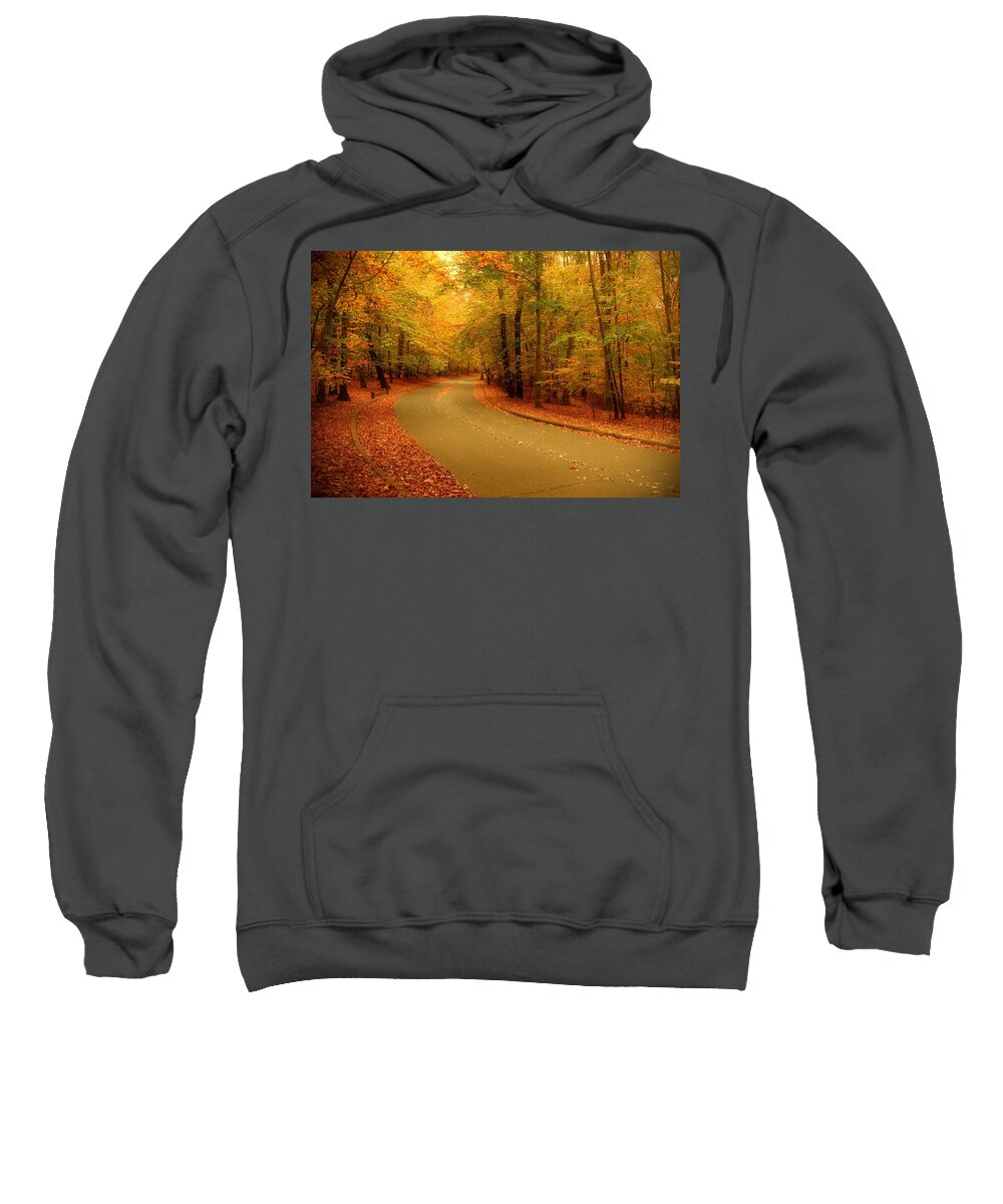 Autumn Landscapes Sweatshirt featuring the photograph Autumn Serenity - Holmdel Park by Angie Tirado